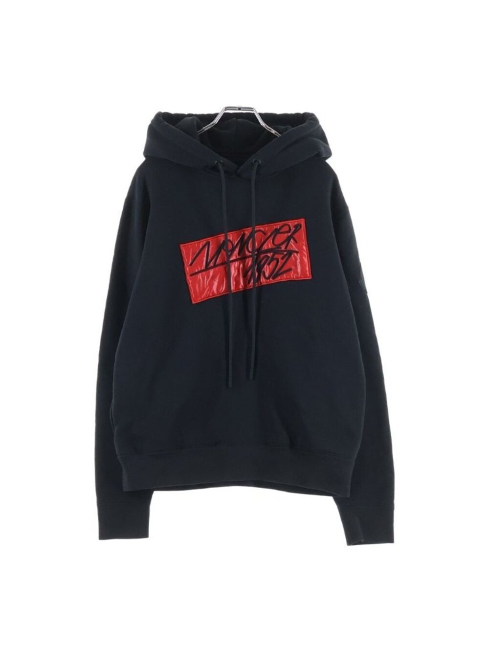 Moncler Genius 2 Hoodie Front Nylon Patch Pullover Black